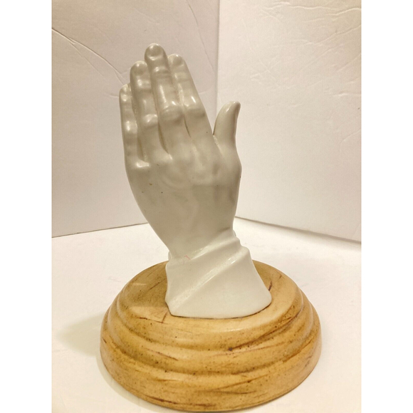 Porcelain Praying Hands Figurine Statue No Damage - Picture 3 of 8